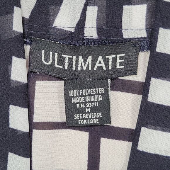 💜Kaktus Ultimate Blue & White Checkered Wide Sleeve Kimono Medium - Picture 7 of 8
